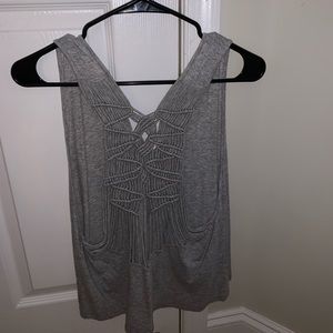Grey flowy top size sm